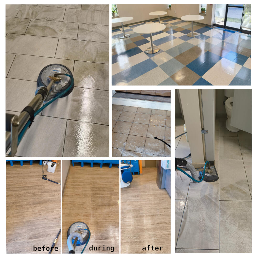 Tile and grout, vinyl and other hard surfaces